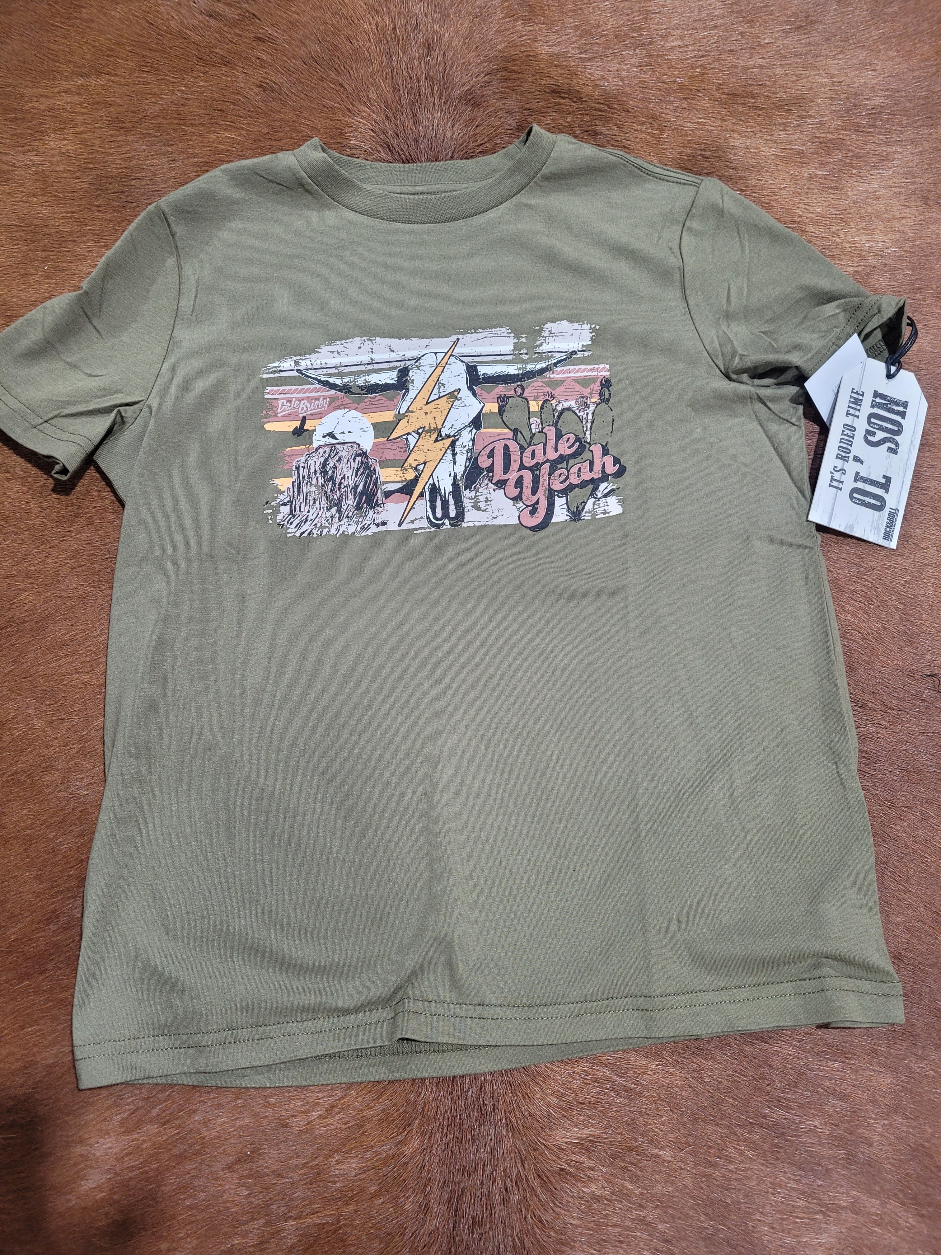 R&R OLIVE Boy`s Graphic Green T-Shirt