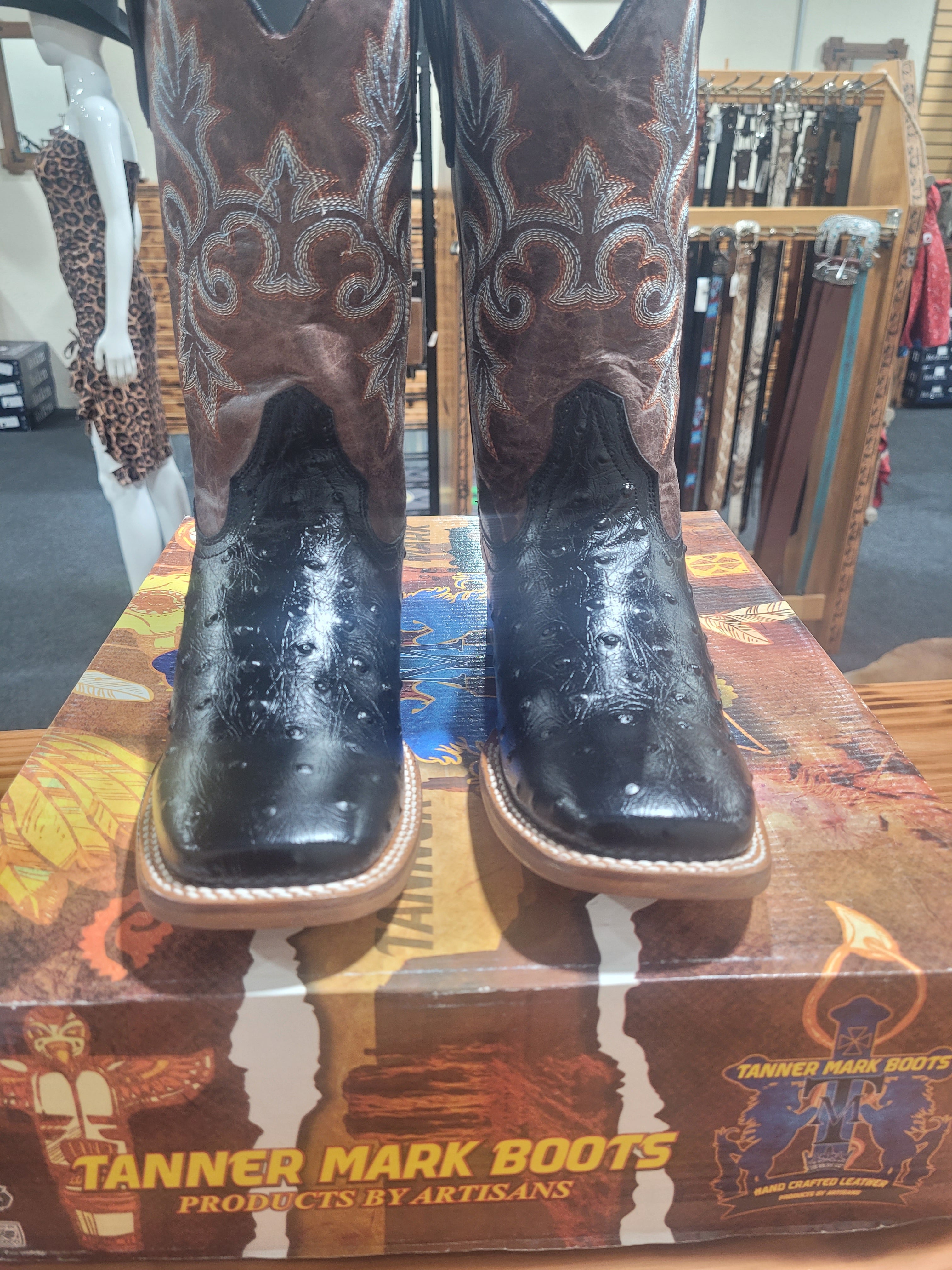 DUKE Youth Ostrich Print Boots
