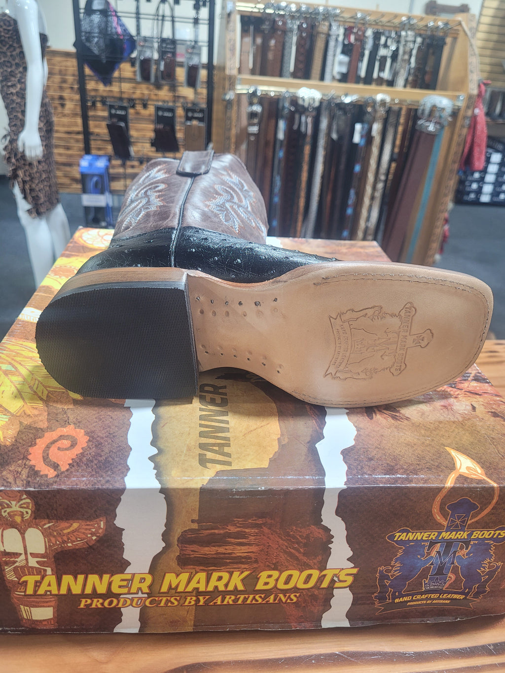 DUKE Youth Ostrich Print Boots