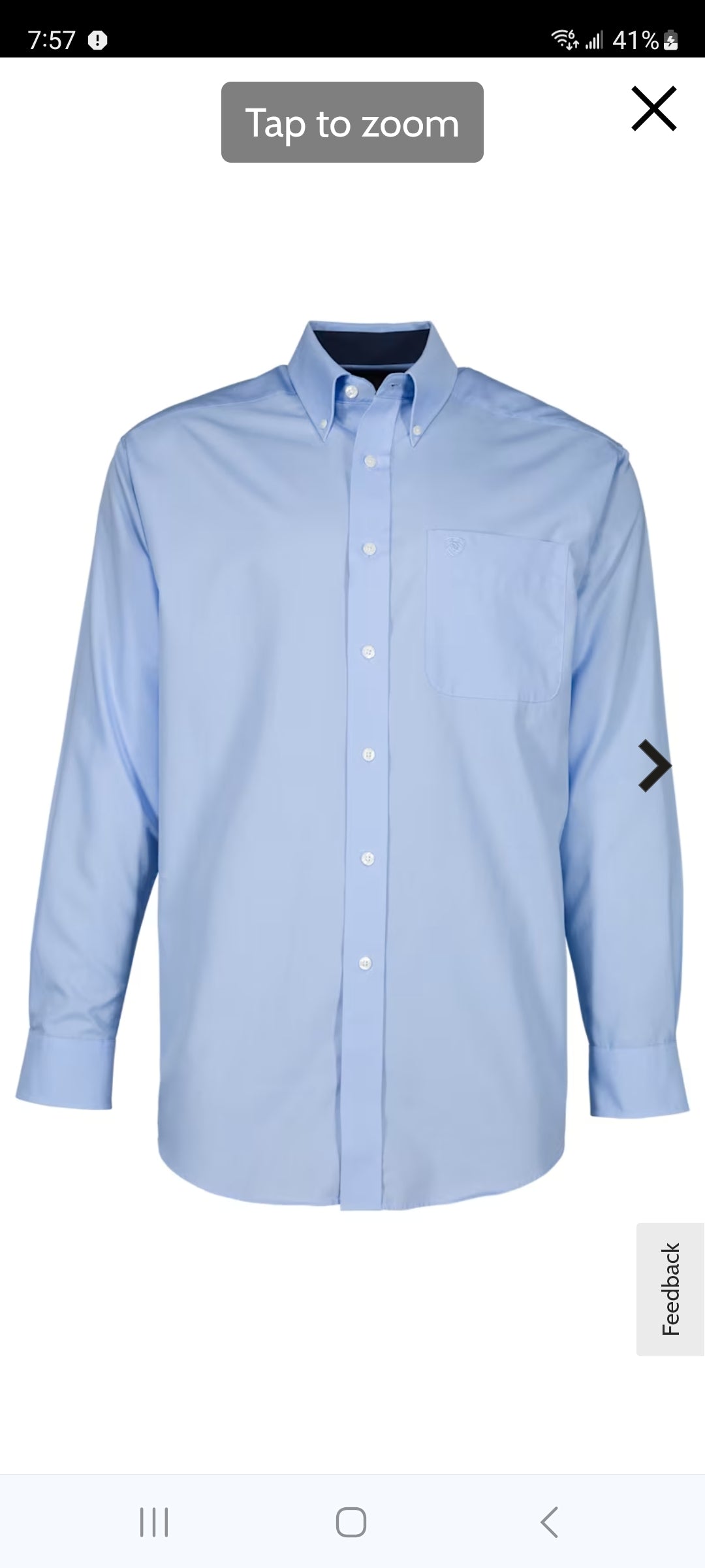 Light Blue L-S Ariat A0329