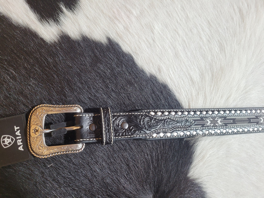 Aztec Black/ White Kids Belt