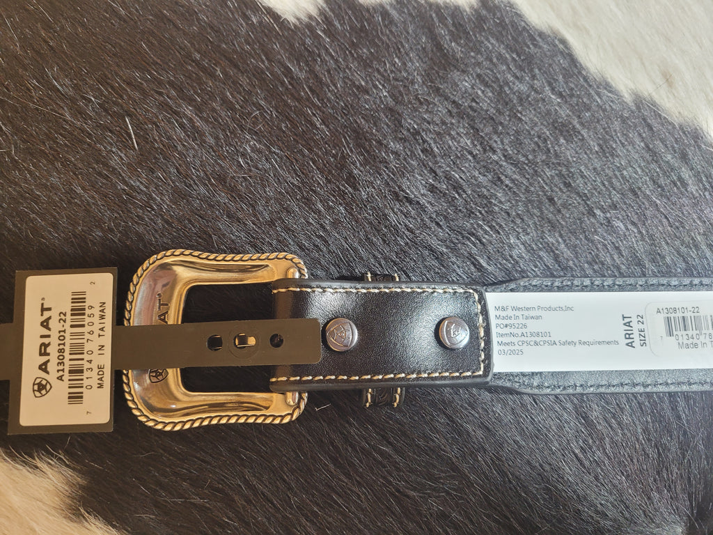 Aztec Black/ White Kids Belt