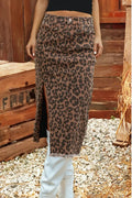 Leopardo Denim Skirt