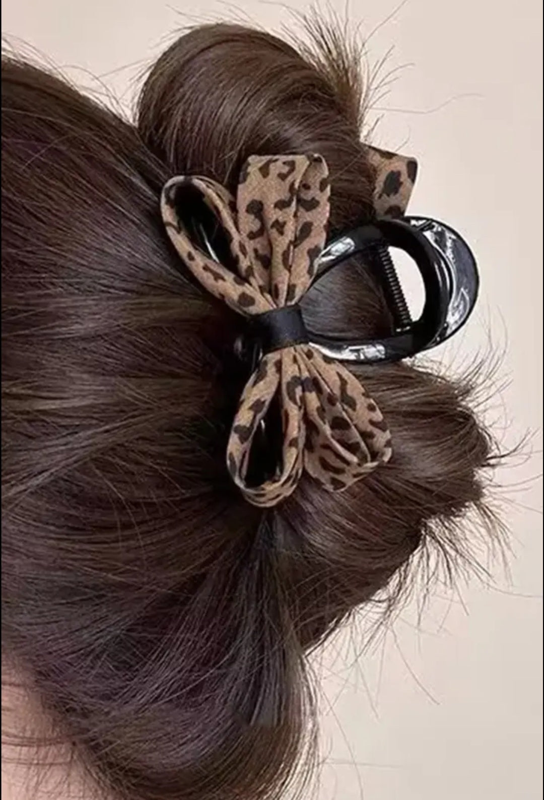 LEOPAPARD BOW HAIR CLIP