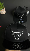 Youth Black/White Cowprint Gorra