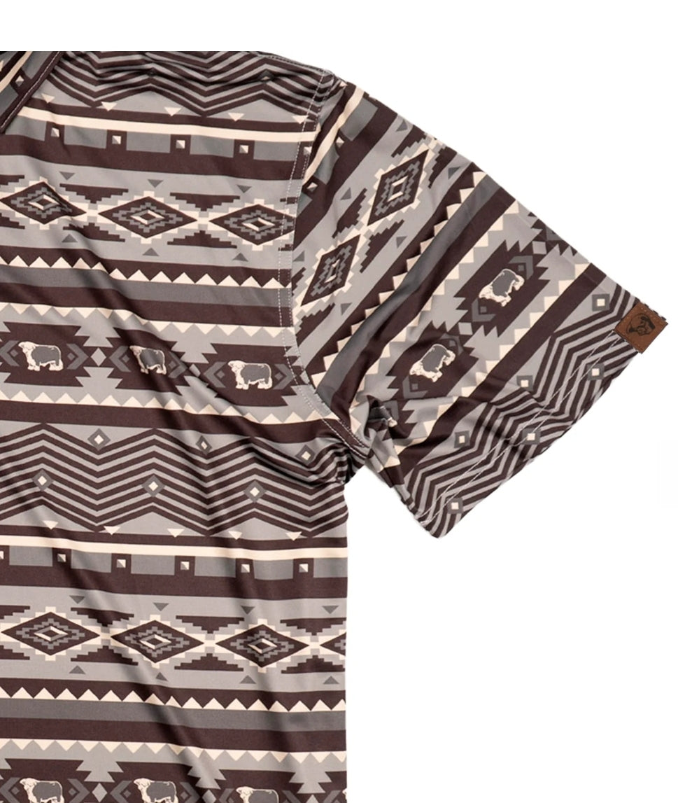 Lazy J Aztec Print Polo