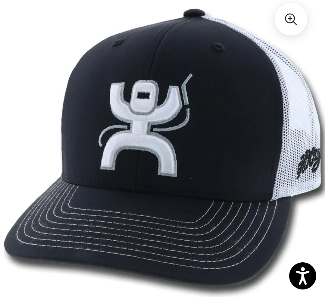 HOOEY BLACK /WHITE HAT