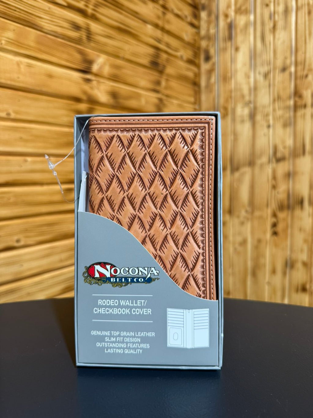 Basketweave Natural  Men's Rodeo Wallet/ Checkbook