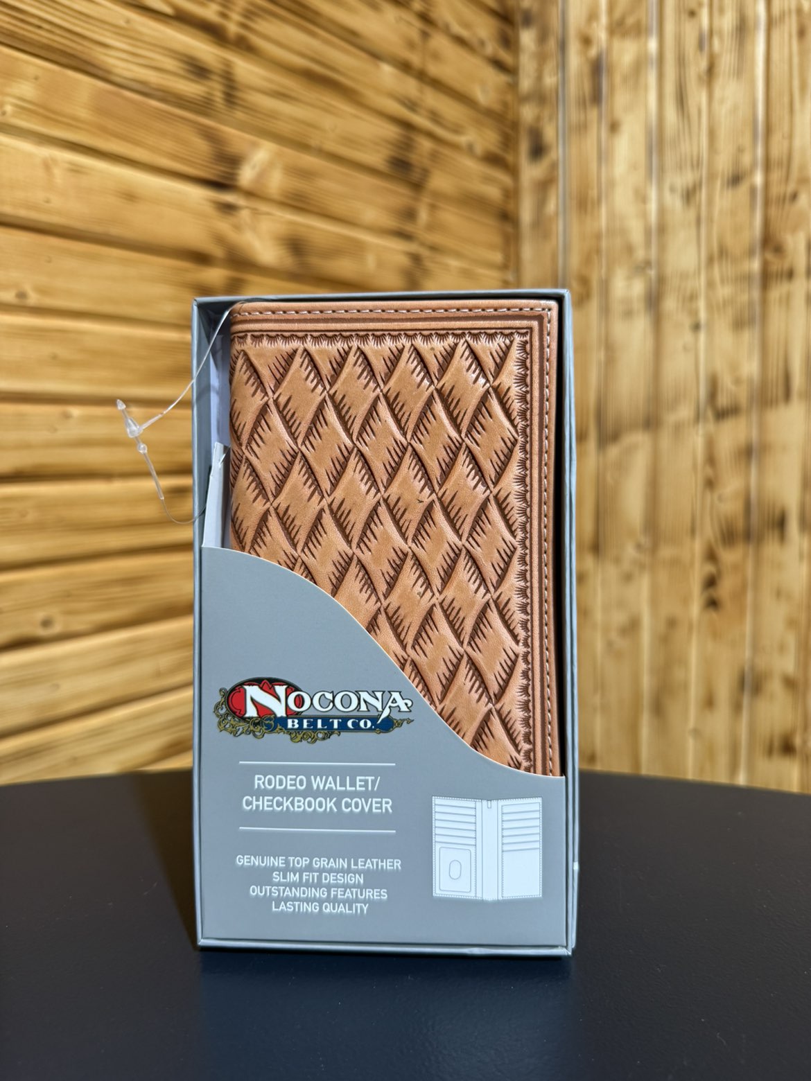 Basketweave Natural  Men's Rodeo Wallet/ Checkbook