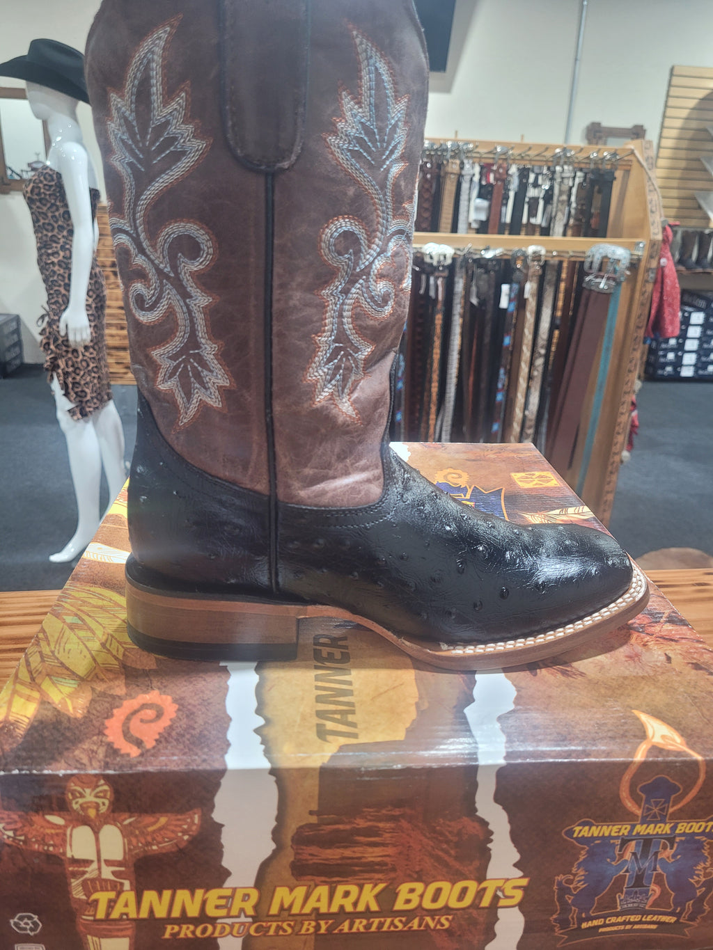 DUKE Youth Ostrich Print Boots