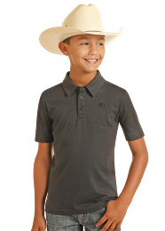 R&R MICRO BLACK Kids Polo