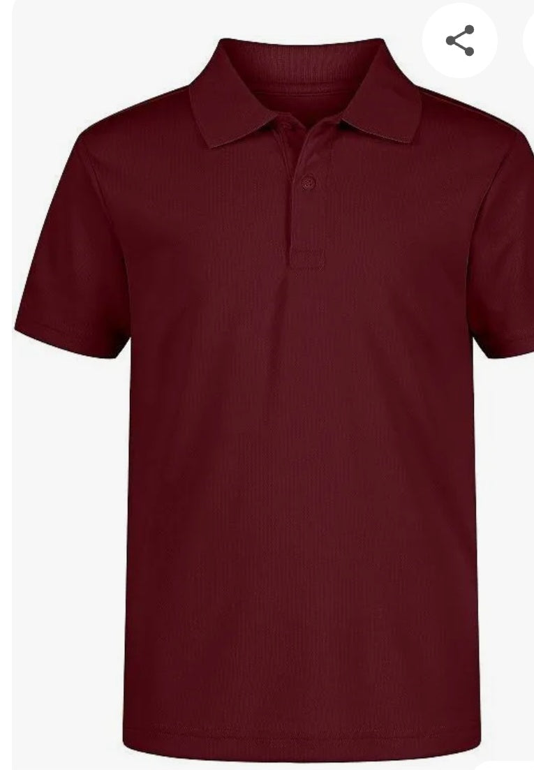 R&R Marron  Boy`s Polo