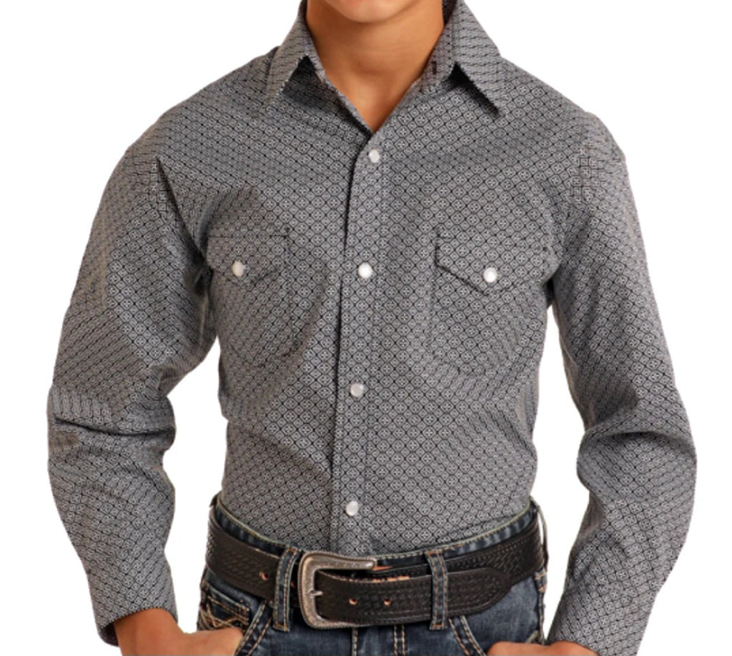 Panhandle Geo Kids print LS Shirt