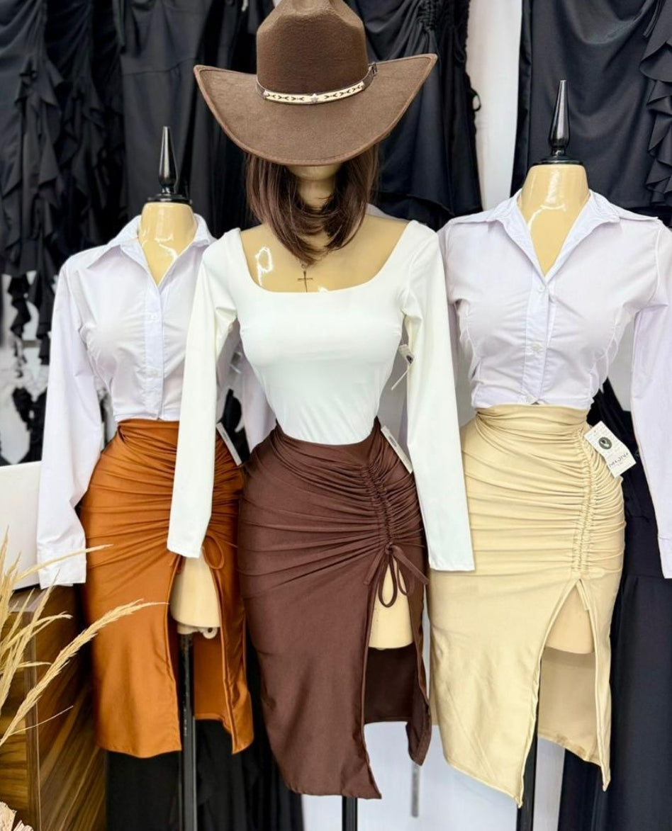 ISA ELEGANT SILK SKIRT