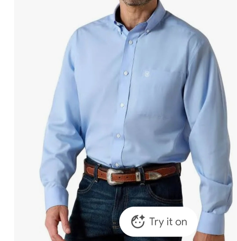 Light Blue L-S Ariat A0329