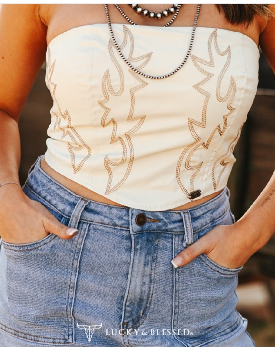 corset white lucky