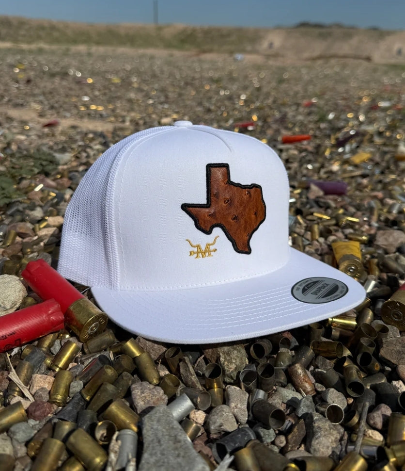 Texas Map Ostrich/White