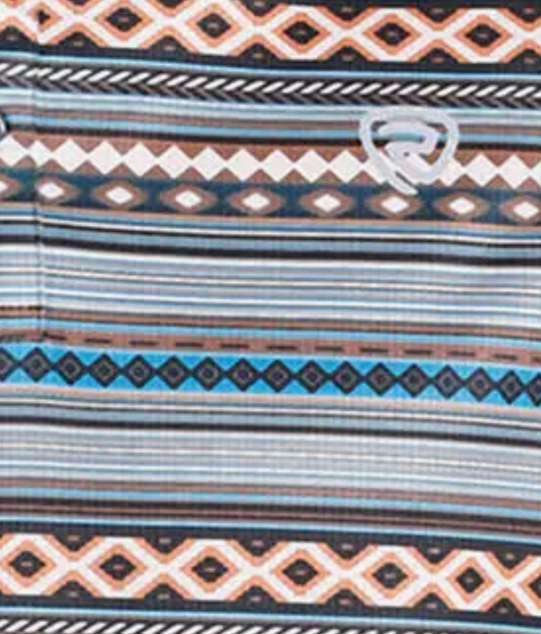 Teal Stripe Printed Polo